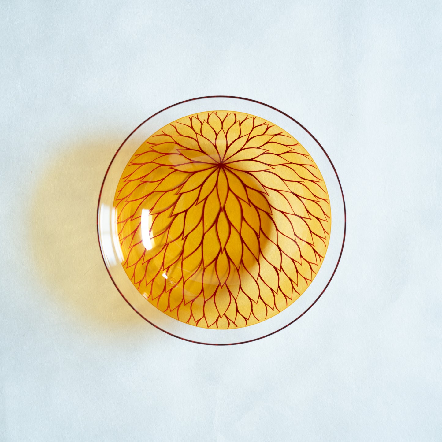 Senjugiku Thinly Created Bowl L Red