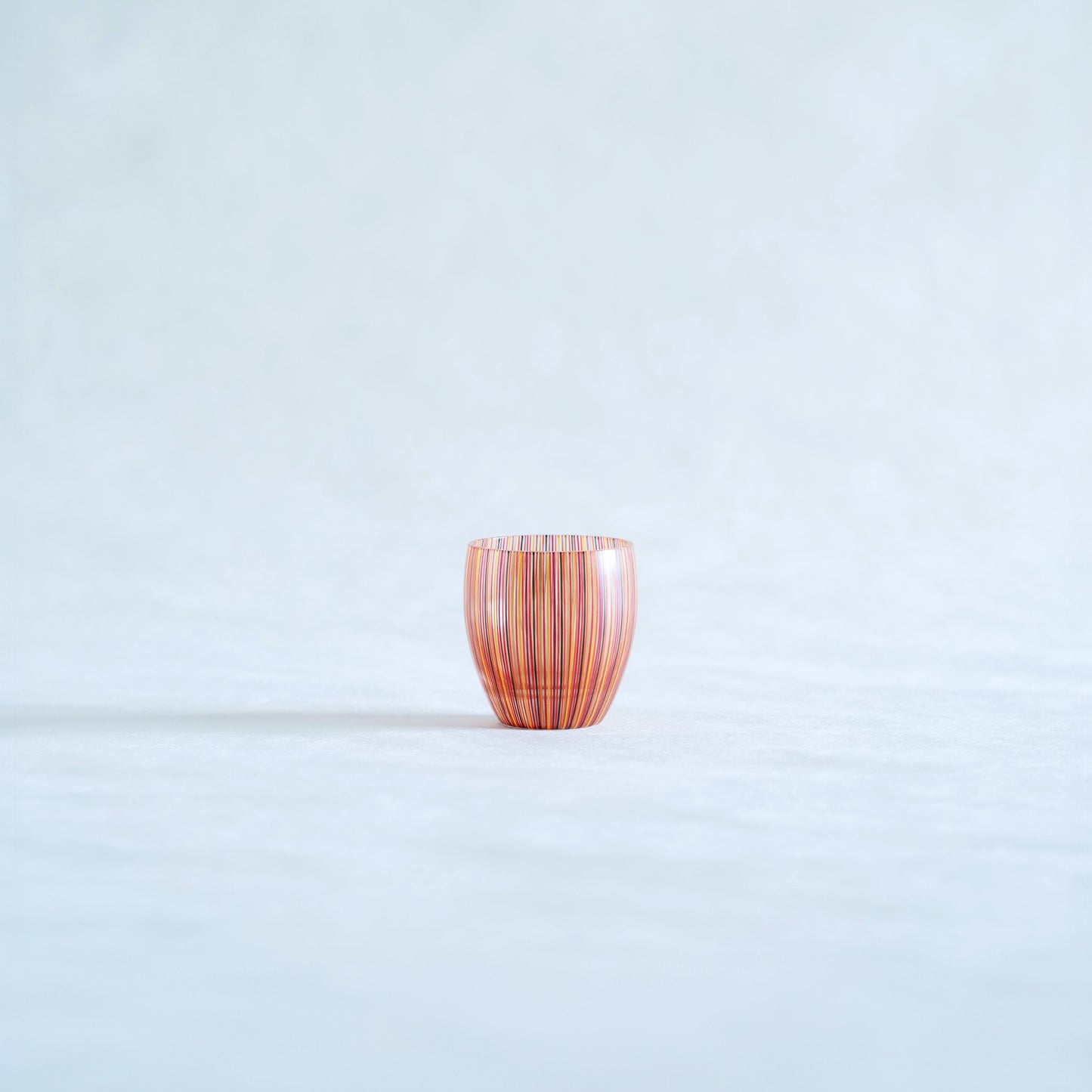 tsubomi Sake-Cup Red with Lines