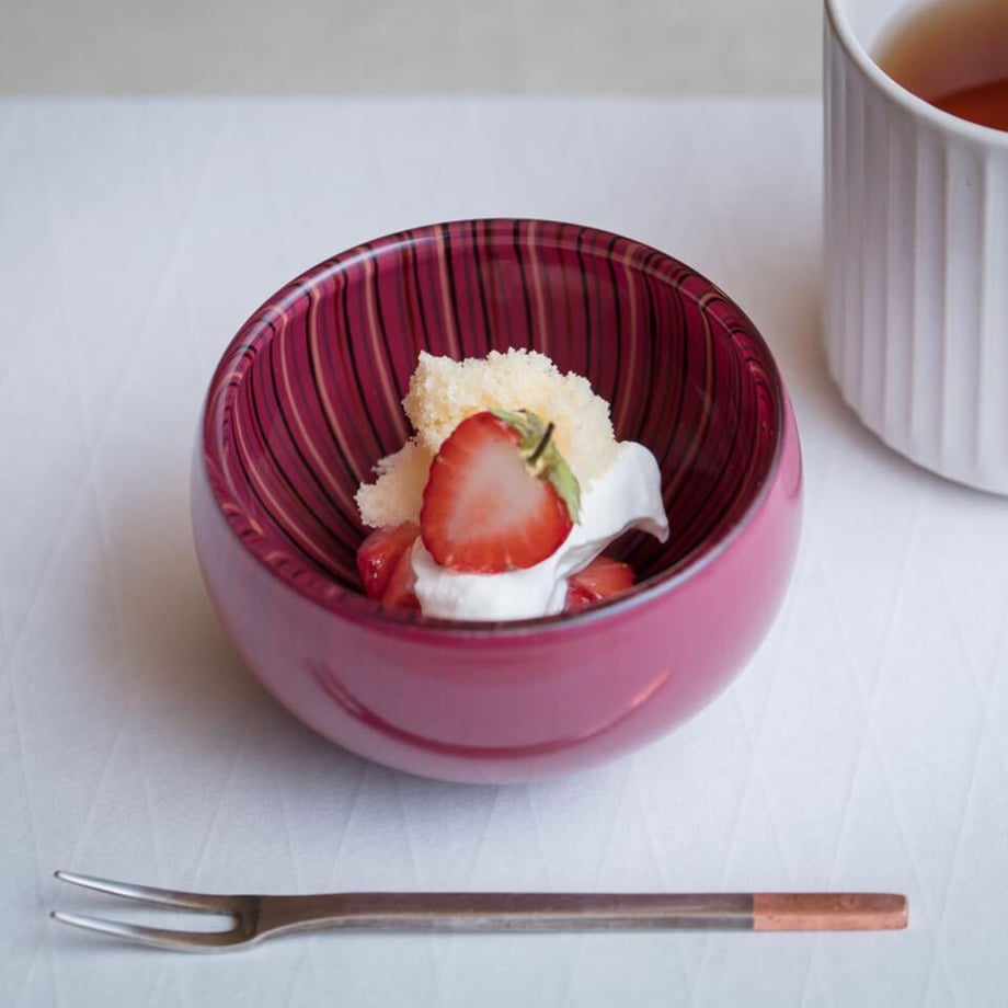 tsubomi Crystal Bowl S Cherry Pink (botan)
