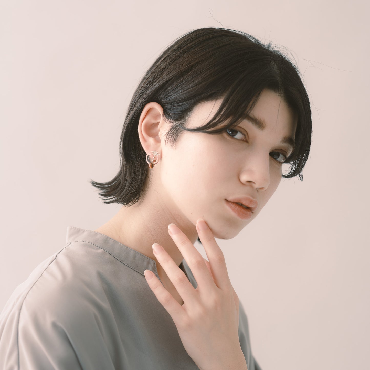 Jeweki [arawa] Transparent Lacquer Pierced Earrings/Earrings
