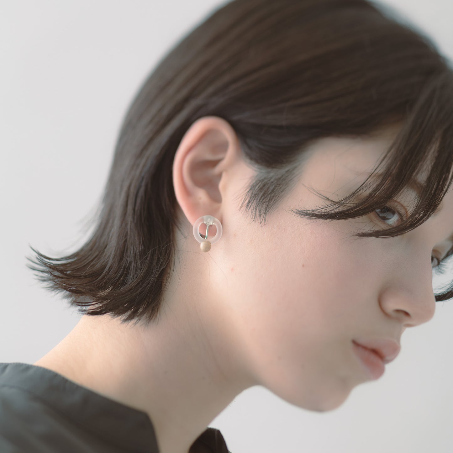 Jeweki [arawa] Transparent Lacquer Pierced Earrings/Earrings
