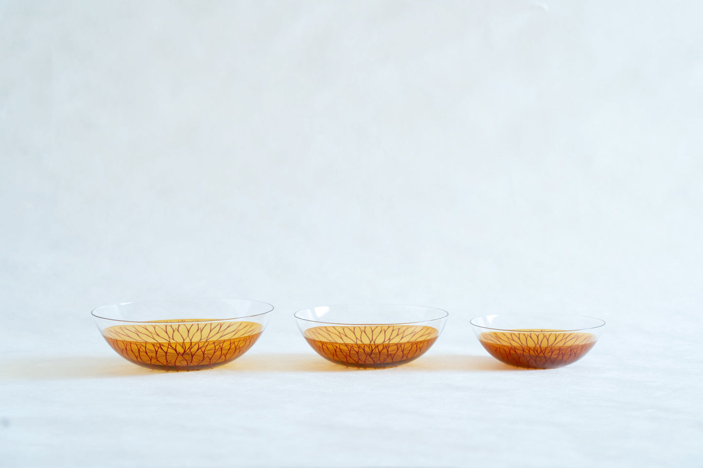 千重菊（senjugiku）薄作りボウル L　朱