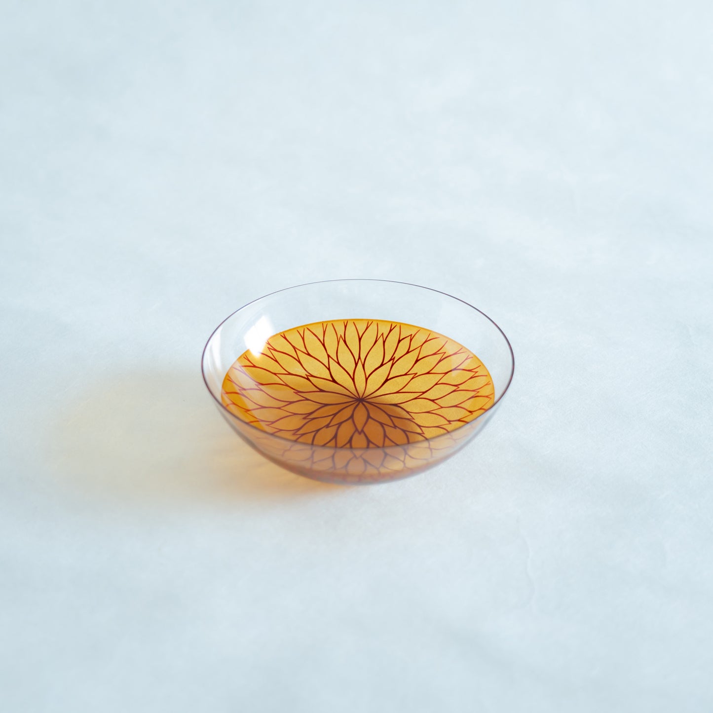千重菊（senjugiku）薄作りボウル M　朱