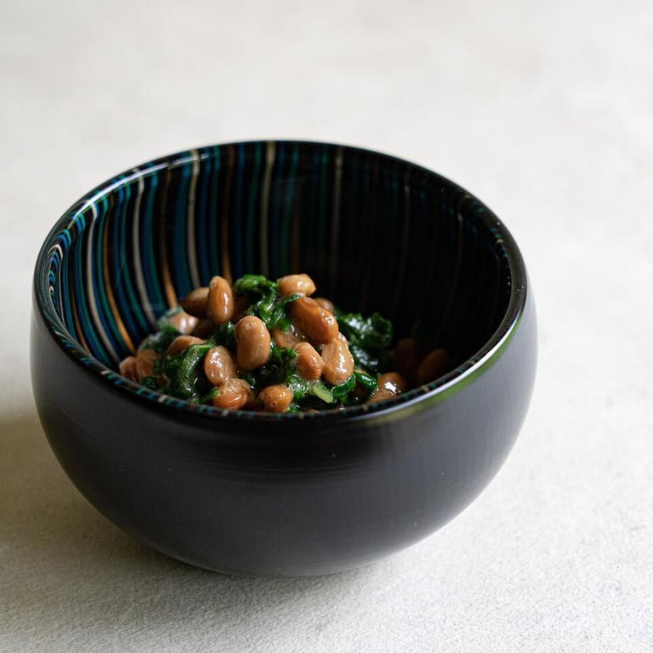 tsubomi Crystal Bowl S Black and Blue